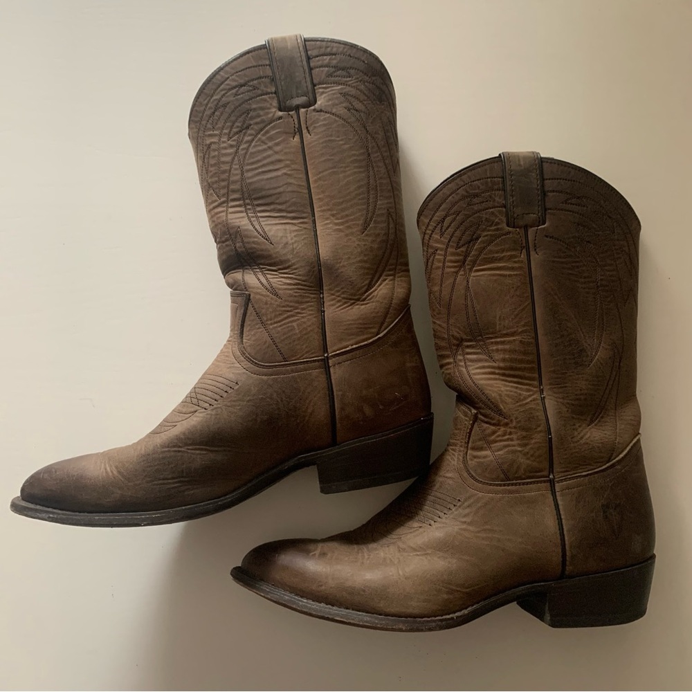 Frye | Genuine leather cowboy boots | Pull on | Size 11 Women’s | Brown tan